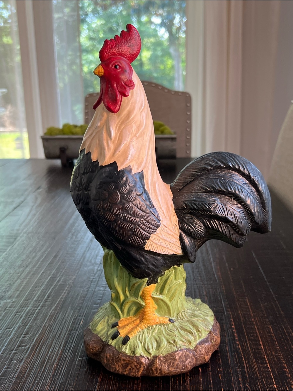 Chicken Rooster Figurine Collectible Sculpture Decor Animal Farmhouse Farm 13”
